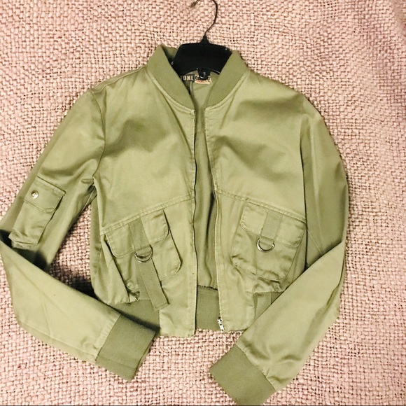 Khaki Bomber Jacket - Picture 2 of 5
